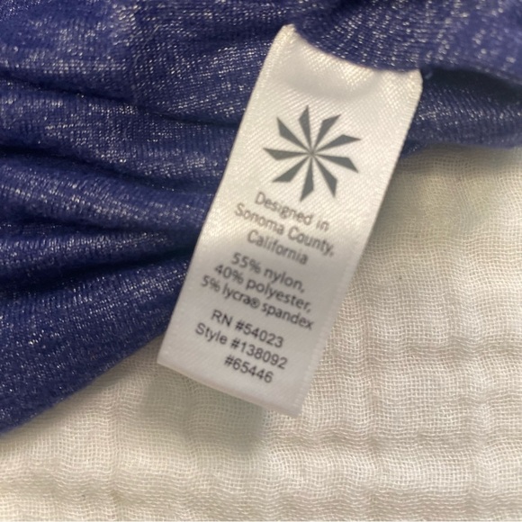 Athleta Tulip Dress Heathered Ruched Long Sleeve Blue Athletic Dress Size Small - Picture 5 of 11